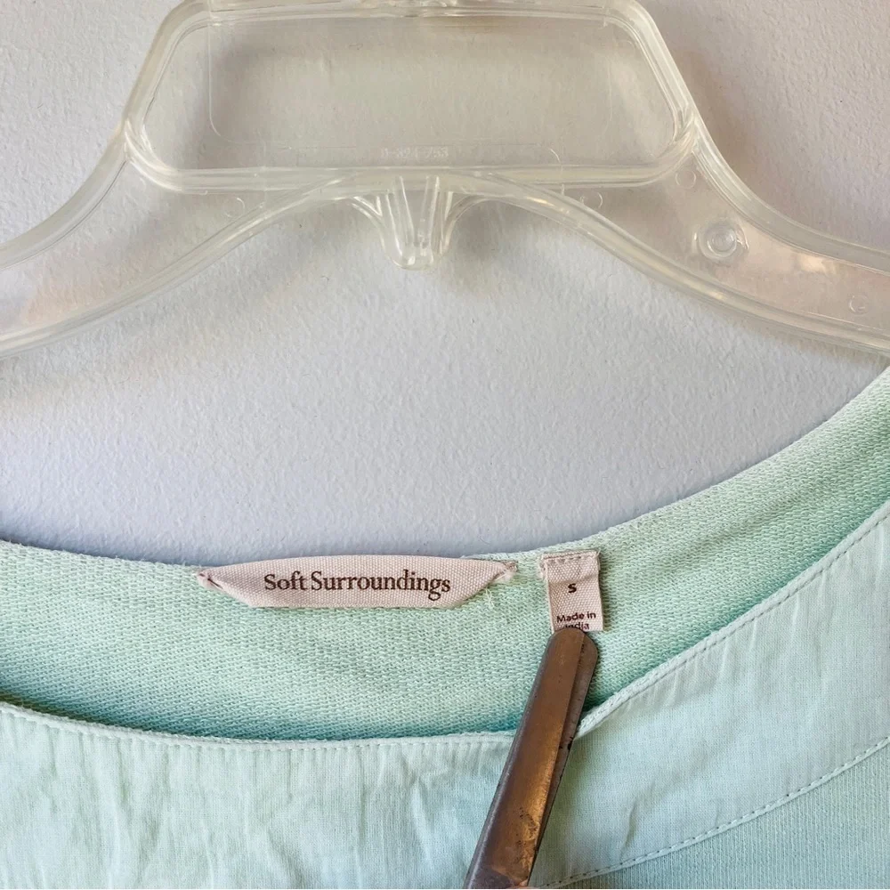 Soft Surroundings Mint Sweatshirt Tunic
